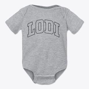 Lodi Wisconsin Trendy Block Baby Onesie