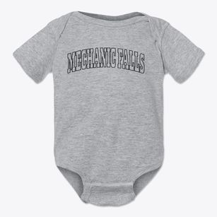 Mechanic Falls Maine Trendy Block Baby Onesie
