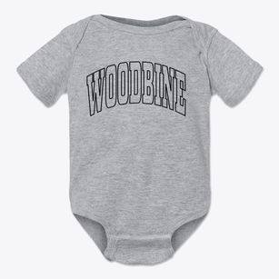 Woodbine Iowa Trendy Block Baby Onesie
