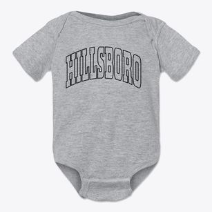 Hillsboro Alabama Trendy Block Baby Onesie