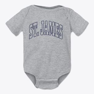 St. James North Carolina Trendy Block Baby Onesie