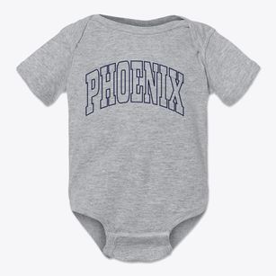 Phoenix Oregon Trendy Block Baby Onesie