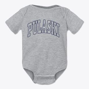 Pulaski Wisconsin Trendy Block Baby Onesie