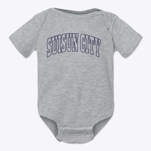 Suisun City California Trendy Block Baby Onesie