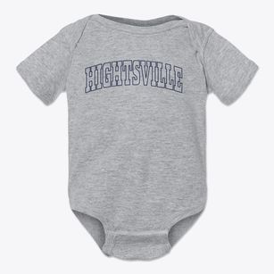 Hightsville North Carolina Trendy Block Baby Onesie