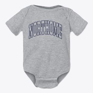 Northome Minnesota Trendy Block Baby Onesie