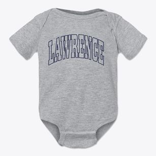 Lawrence Massachusetts Trendy Block Baby Onesie