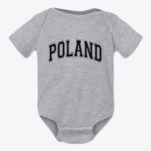 Poland New York Varsity Baby Onesie