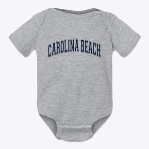 Carolina Beach North Carolina Varsity Baby Onesie