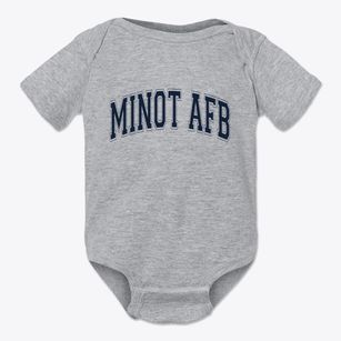 Minot Afb North Dakota Varsity Baby Onesie