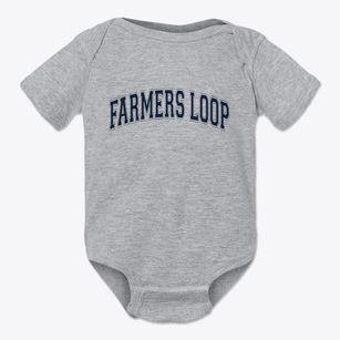 Farmers Loop Alaska Varsity Baby Onesie