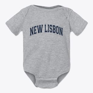 New Lisbon New York Varsity Baby Onesie