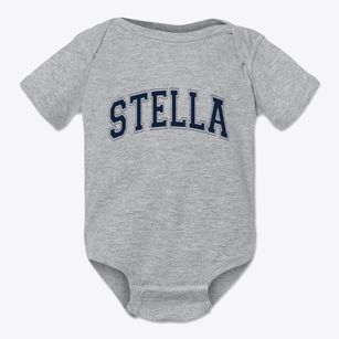 Stella Nebraska Varsity Baby Onesie