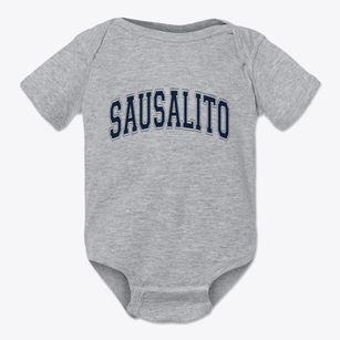 Sausalito California Varsity Baby Onesie