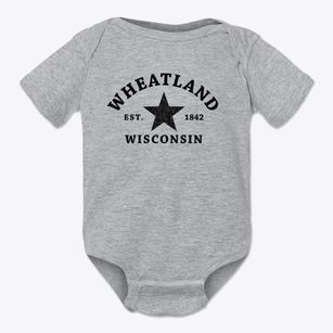 Wheatland Wisconsin Star Baby Onesie