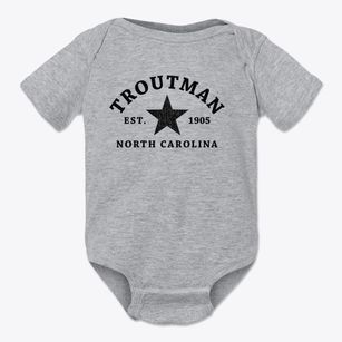 Troutman North Carolina Star Baby Onesie