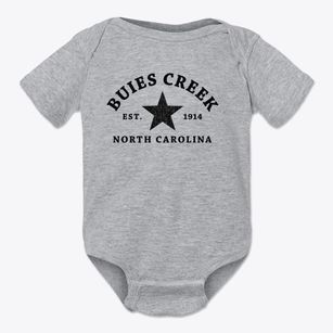 Buies Creek North Carolina Star Baby Onesie
