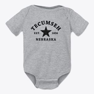 Tecumseh Nebraska Star Baby Onesie