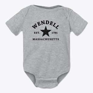Wendell Massachusetts Star Baby Onesie