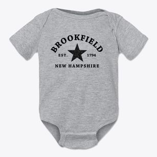 Brookfield New Hampshire Star Baby Onesie