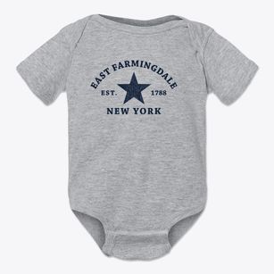 East Farmingdale New York Star Baby Onesie