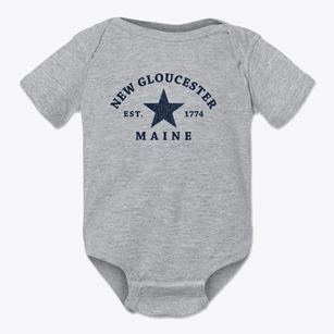New Gloucester Maine Star Baby Onesie