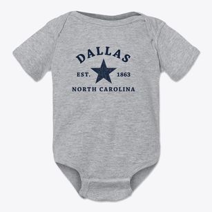 Dallas North Carolina Star Baby Onesie