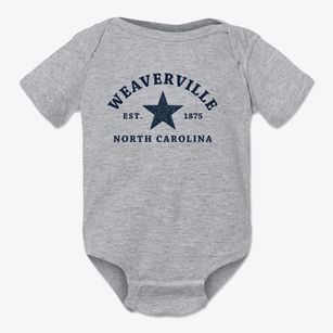 Weaverville North Carolina Star Baby Onesie