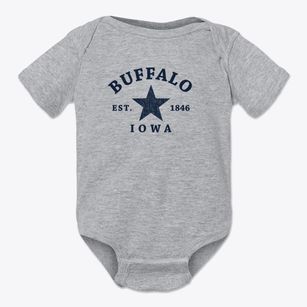 Buffalo Iowa Star Baby Onesie