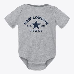 New London Texas Star Baby Onesie
