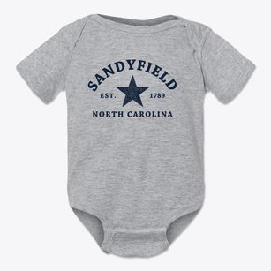 Sandyfield North Carolina Star Baby Onesie