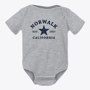 Norwalk California Star Baby Onesie