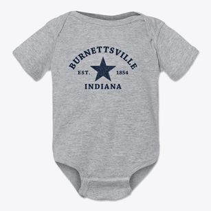 Burnettsville Indiana Star Baby Onesie