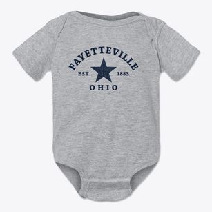 Fayetteville Ohio Star Baby Onesie