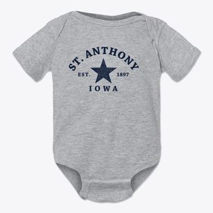 St. Anthony Iowa Star Baby Onesie