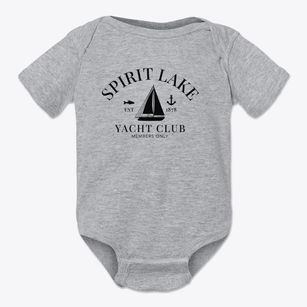 Spirit Lake Iowa Yacht Club Baby Onesie
