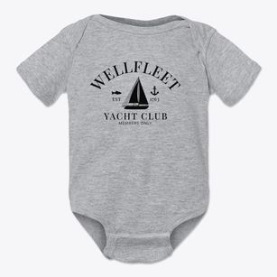 Wellfleet Massachusetts Yacht Club Baby Onesie