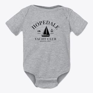 Hopedale Illinois Yacht Club Baby Onesie