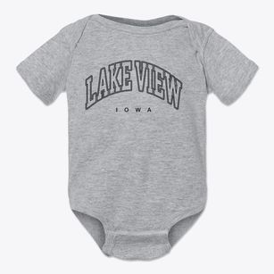 Lake View Iowa Inline Baby Onesie