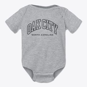 Oak City North Carolina Inline Baby Onesie