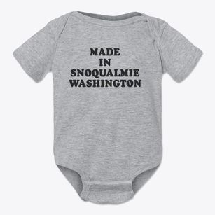 Snoqualmie Washington Classic 70s Baby Onesie