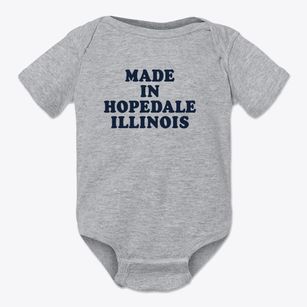 Hopedale Illinois Classic 70s Baby Onesie
