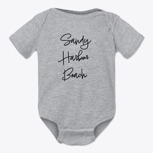 Sandy Harbour Beach New York Freestyle Baby Onesie