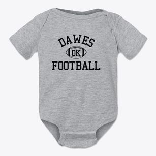 Dawes Oklahoma Football Baby Onesie