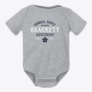 Brackett Wisconsin General Supply Baby Onesie