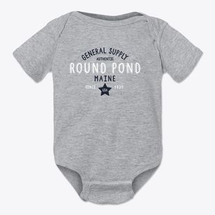 Round Pond Maine General Supply Baby Onesie