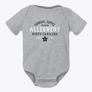 Allegheny North Carolina General Supply Baby Onesie
