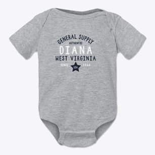 Diana West Virginia General Supply Baby Onesie