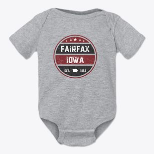 Fairfax Iowa Americana Baby Onesie
