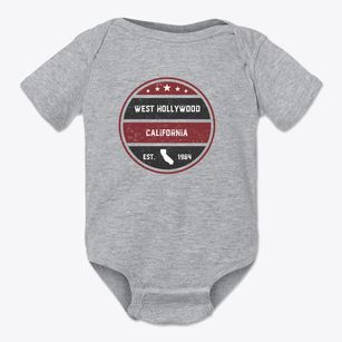 West Hollywood California Americana Baby Onesie